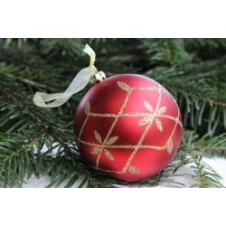 christmas ball, 10cm diameter, plastic